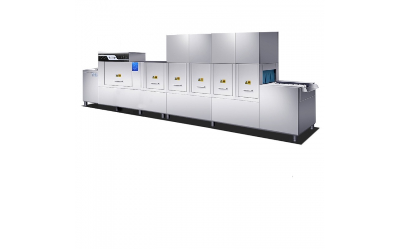 全自動大型商用洗碗機長龍式廚房設(shè)備帶消毒酒店學(xué)校食堂工廠